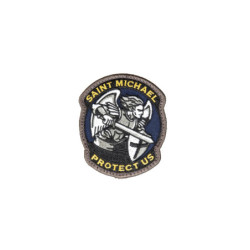 Saint Michael Modern Embroidered Patch - Full Color