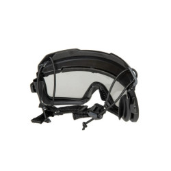 2in1 Tactical Goggles - Black / Tinted