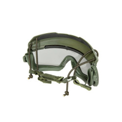 2in1 Tactical Goggles - Olive / Black