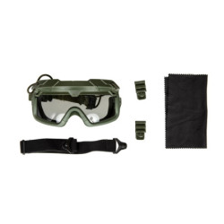 2in1 Tactical Goggles - Olive / Black