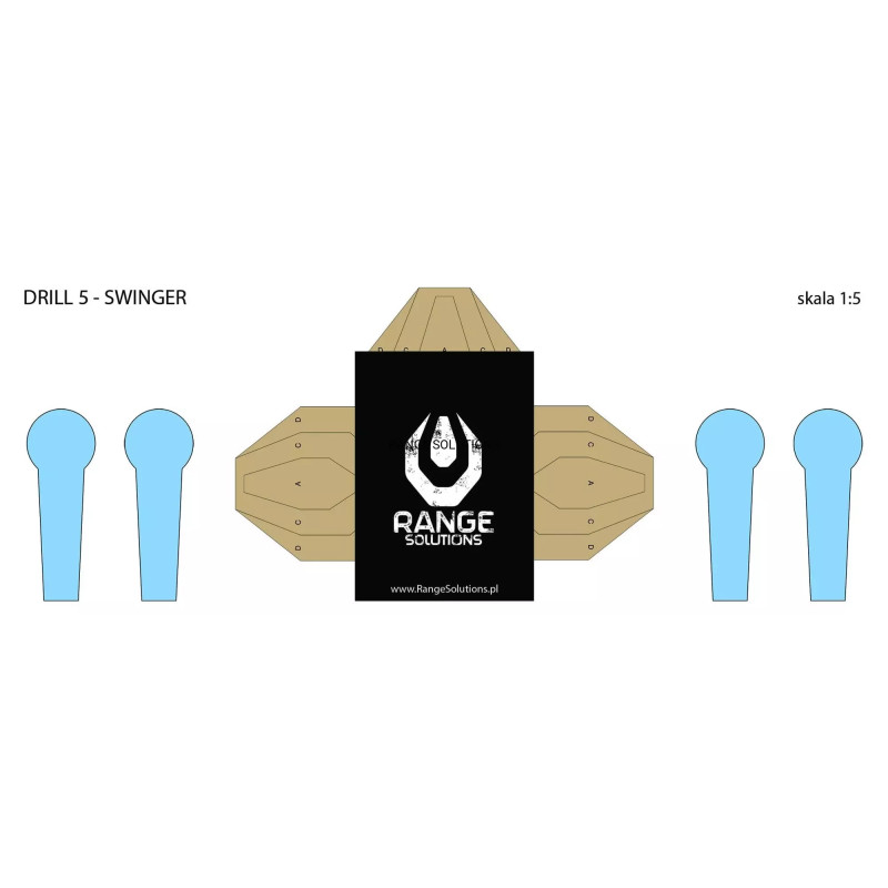 Drill-5 Swinger Shooting Targets - 50 pcs