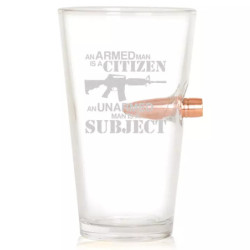 .50 Armed Man Beer Glass