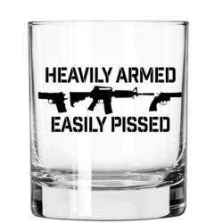 HEAVILY ARMED Whiskey glass
