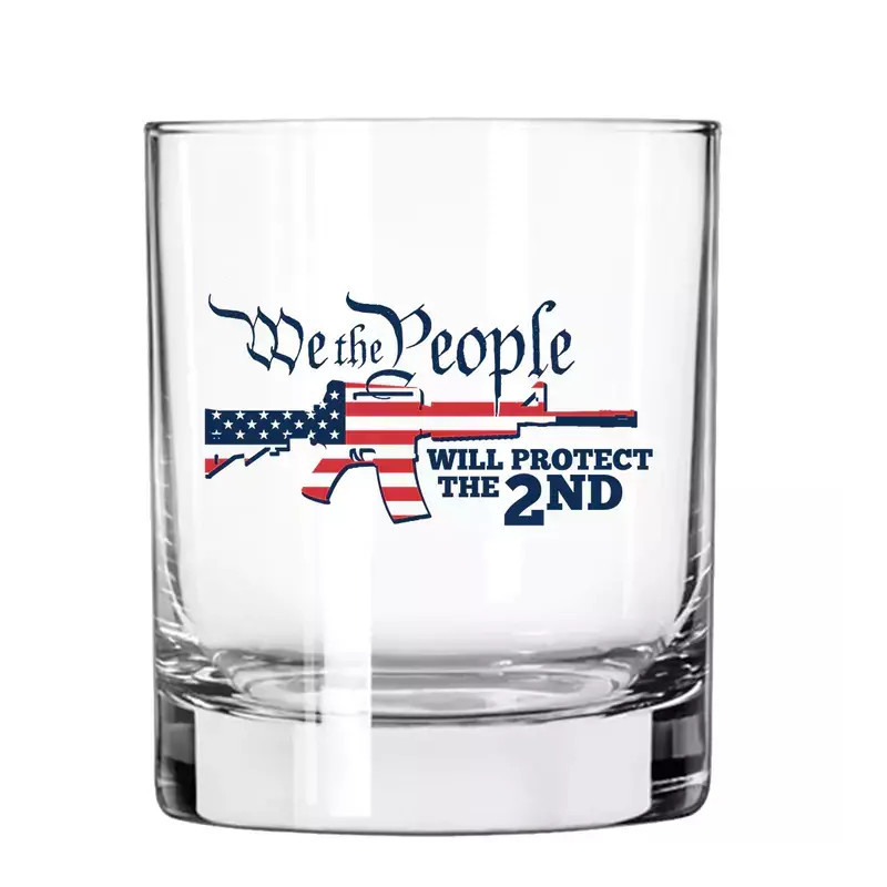 WE THE PEOPLE WILL PROTECT THE 2ND Whiskey glass