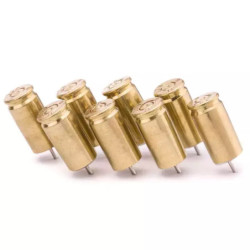 9mm Bullet Push Pins (8pcs) - Brass