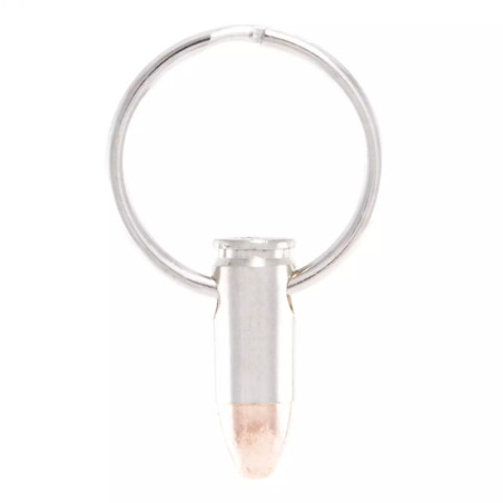 9mm Bullet Keychain - Nickel