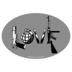 Oval Magnet - GUN LOVE