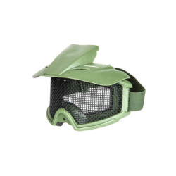 Tactical Goggles with Net and Visor - Olive