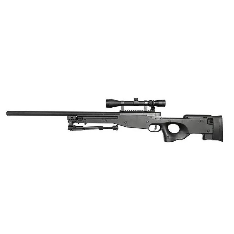 Warrior I  sniper rifle replica (with scope and bipod) - black