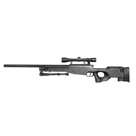 Warrior I  sniper rifle replica (with scope and bipod) - black