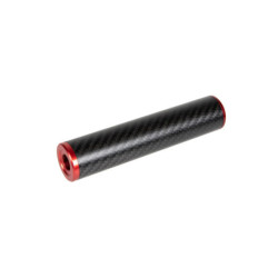 Karbonowy tłumik dźwięku 30x150mm - Czerwony