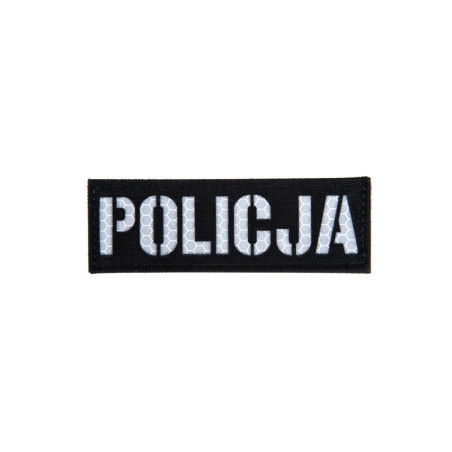 POLICE Reflective badge - Black