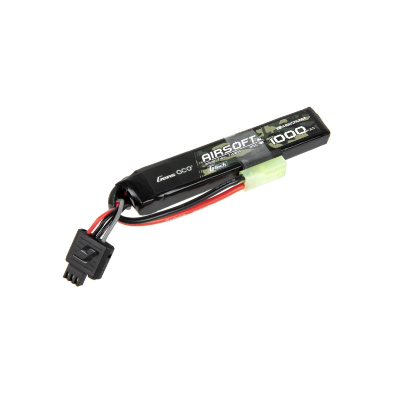 G-Tech Li-Po Gens Ace 25C 1000mAh 2S1P 7.4V Battery - Tamiya