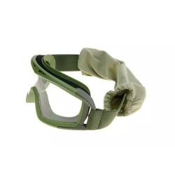 Low-profile goggles with glasses – olive