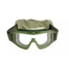 Low-profile goggles with glasses – olive